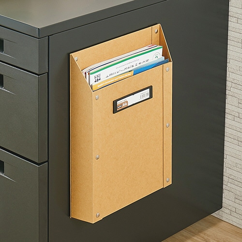 TANOSEE マグネットボックス(貼り表紙) A4タテ型 クラフトブラウン 1個(ご注文単位1個)【直送品】