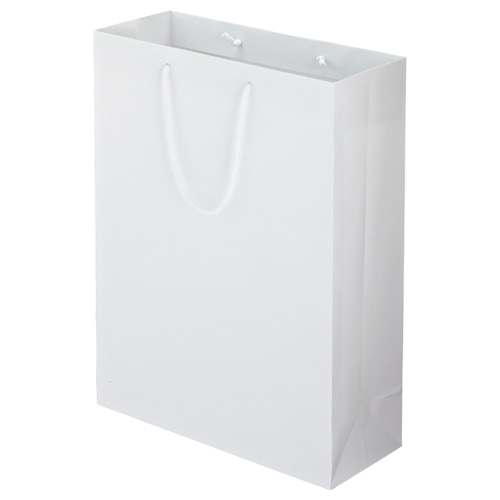 TANOSEE マットコート手提袋 LL ヨコ380×タテ500×マチ幅150mm ホワイト 10枚/袋(ご注文単位1袋)【直送品】