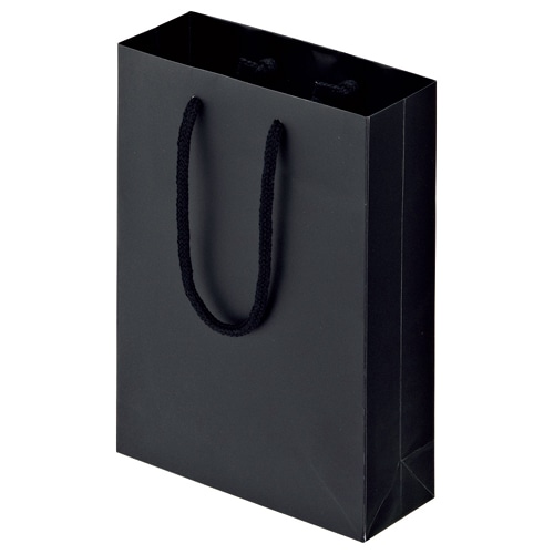 TANOSEE マットコート手提袋 SS ヨコ180×タテ250×マチ幅70mm ブラック 10枚/袋（ご注文単位1袋）【直送品】