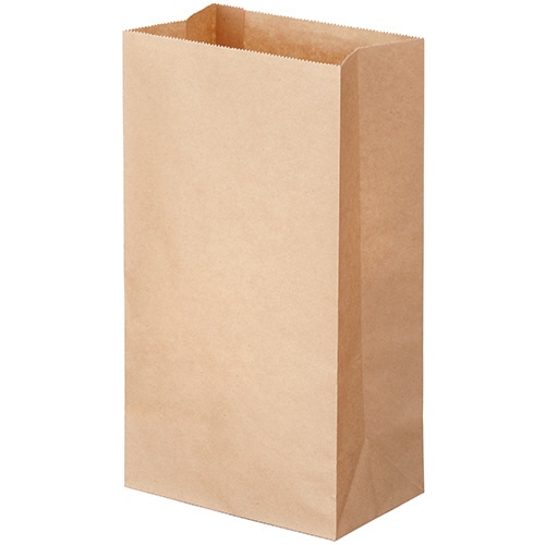 TANOSEE 角底袋 4号 ヨコ130×タテ235×マチ幅80mm 未晒 500枚/袋(ご注文単位1袋)【直送品】