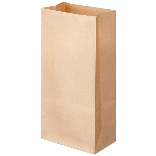 TANOSEE 角底袋 8号 ヨコ155×タテ320×マチ幅95mm 未晒 500枚/袋(ご注文単位1袋)【直送品】