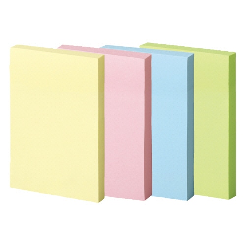 TANOSEE 強粘着ふせん 75×50mm パステルカラー・4色 30冊/箱（ご注文単位1箱）【直送品】