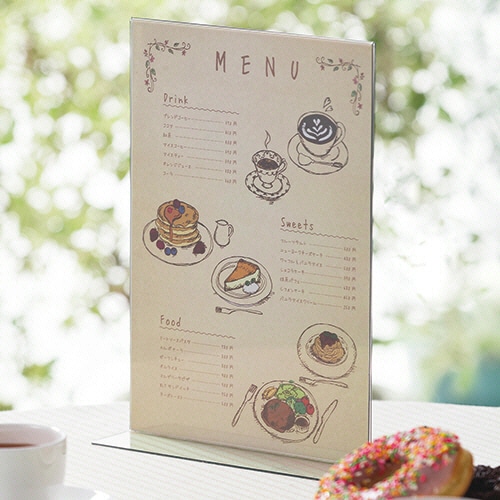 TANOSEE 再生PETサインスタンド 両面用 A6タテ 1個(ご注文単位1個)【直送品】