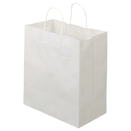 TANOSEE 紙手提袋 丸紐 マチ広・中 ヨコ320×タテ350×マチ幅180mm 白無地 50枚 6袋/箱(ご注文単位1箱)【直送品】