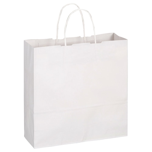 TANOSEE 紙手提袋 丸紐 中 ヨコ320×タテ320×マチ幅115mm 白無地 50枚 6袋/箱(ご注文単位1箱)【直送品】