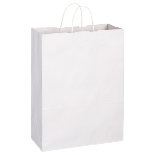 TANOSEE 紙手提袋 丸紐 特大 ヨコ360×タテ480×マチ幅170mm 白無地 50枚 6袋/箱(ご注文単位1箱)【直送品】