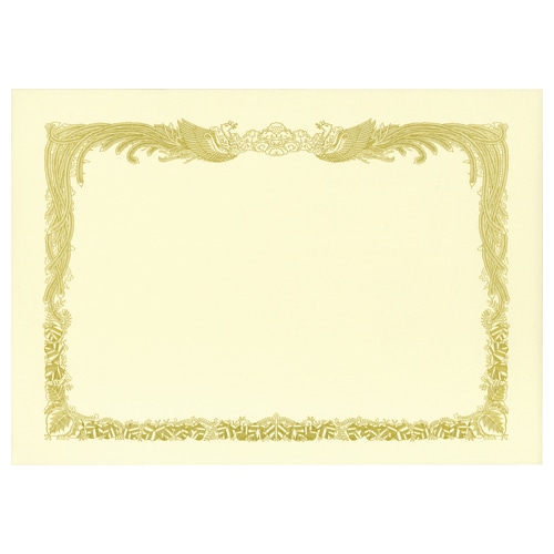 TANOSEE 賞状用紙 クリーム A4 タテ書用 10枚/冊(ご注文単位1冊)【直送品】