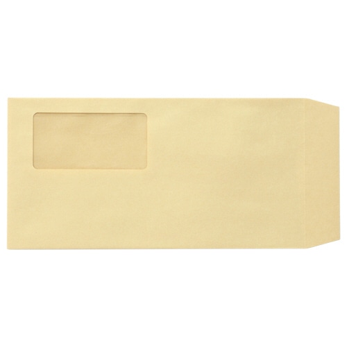 TANOSEE 窓付封筒 裏地紋なし 長3 テープのり付 70g/㎡ クラフト(窓:グラシン紙) 業務用パック 1000枚/箱(ご注文単位1箱)【直送品】