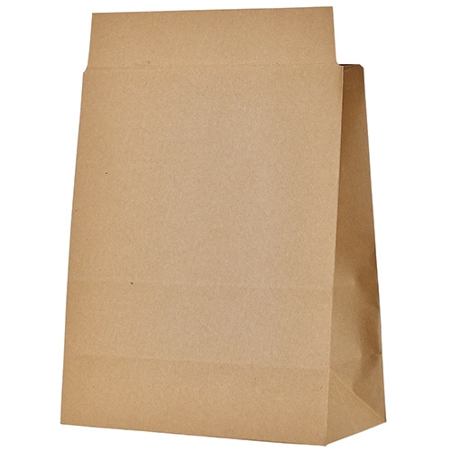 TANOSEE 宅配袋 マチ広 小 茶 封かんテープ付 100枚 4袋/箱(ご注文単位1箱)【直送品】