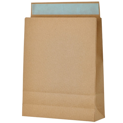 TANOSEE 宅配袋 小 茶 封かんテープ付 100枚/袋(ご注文単位1袋)【直送品】