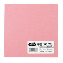 TANOSEE 単色おりがみ うすもも 100枚/袋（ご注文単位1袋）【直送品】