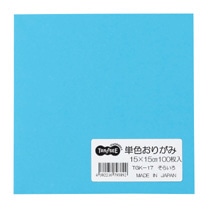 TANOSEE 単色おりがみ そら 100枚/袋（ご注文単位1袋）【直送品】