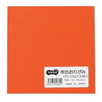 TANOSEE 単色おりがみ だいだい 100枚/袋（ご注文単位1袋）【直送品】