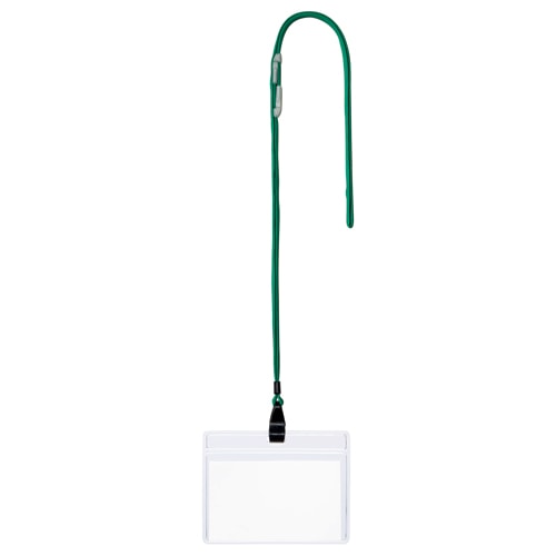 TANOSEE 吊下げ名札 チャックなし 緑 50個/箱（ご注文単位1箱）【直送品】