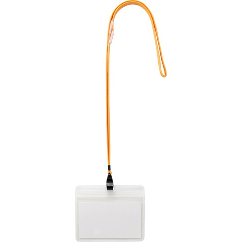 TANOSEE 吊下げ名札 防水チャック付 大 黄 10個/袋（ご注文単位1袋）【直送品】