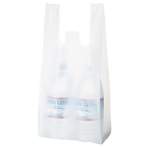 TANOSEE 乳白レジ袋 25号 ヨコ210×タテ480×マチ幅130mm 100枚/袋（ご注文単位1袋）【直送品】