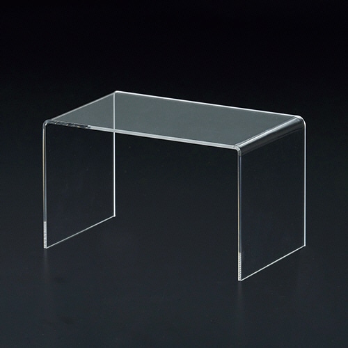 アクリルコの字型ディスプレイ 透明 W200×D120×H120mm 2個/組（ご注文単位1組）【直送品】