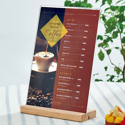 アスト 木製スタンド付 アクリルサインホルダー A4 1個(ご注文単位1個)【直送品】