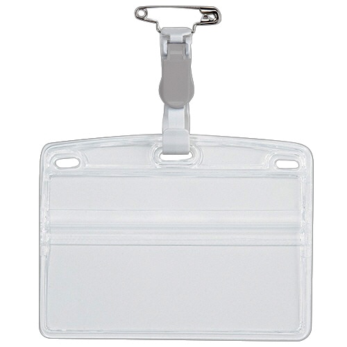 オープン工業 タッグ名札 プラクリップ ソフトヨコ 名刺 灰 NT-2-GY 10枚/袋（ご注文単位1袋）【直送品】