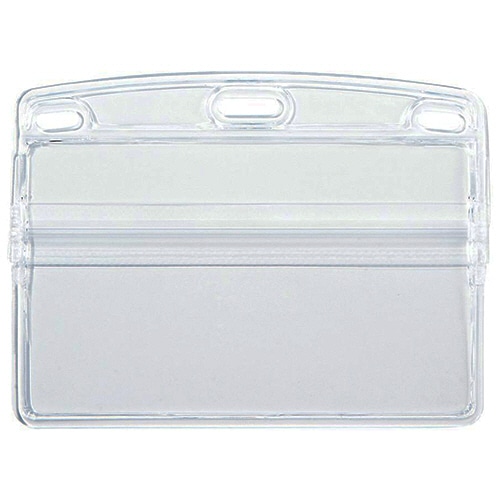 オープン工業 名札用ケース ソフト ヨコ 名刺サイズ チャック付 NX-105 10枚/袋（ご注文単位1袋）【直送品】