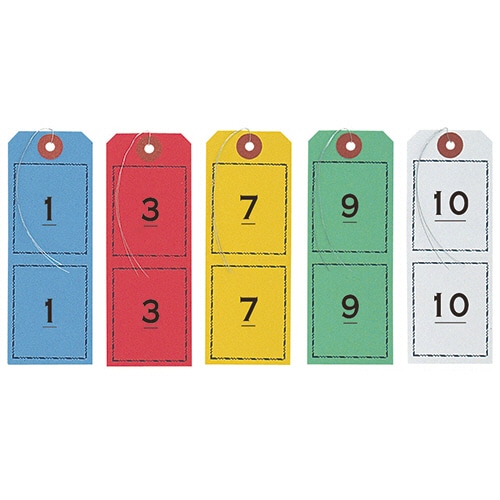 オープン工業 連番荷札 5色 BF-105 各色1組 1箱（ご注文単位1箱）【直送品】