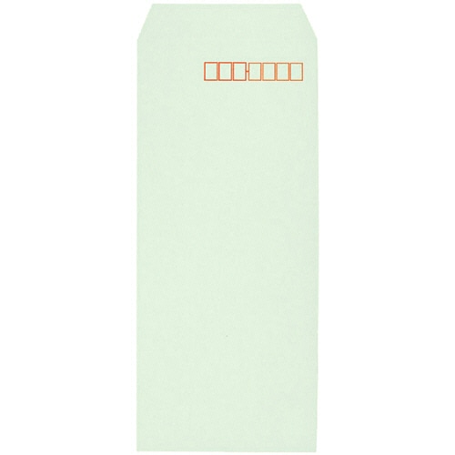 キングコーポレーション カラークラフト封筒 長4 70g/㎡ 〒枠あり ミズ N4C70M 100枚/袋（ご注文単位1袋）【直送品】