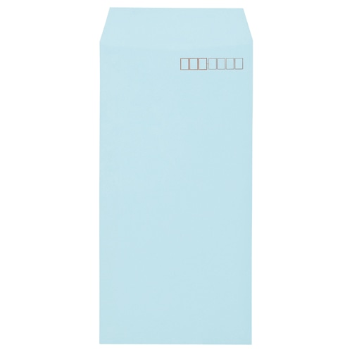 キングコーポレーション ソフトカラー封筒 長3 80g/㎡ 〒枠あり ブルー N3S80B 100枚/袋（ご注文単位1袋）【直送品】