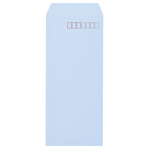 キングコーポレーション ソフトカラー封筒 長4 80g/㎡ 〒枠あり アクア N4S80A 100枚/袋（ご注文単位1袋）【直送品】