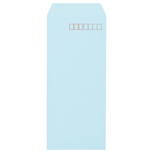 キングコーポレーション ソフトカラー封筒 長4 80g/㎡ 〒枠あり ブルー N4S80B 100枚/袋（ご注文単位1袋）【直送品】