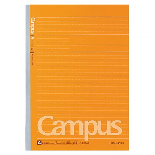 コクヨ キャンパスノート(ドット入り罫線) A4 A罫 40枚 ノ-201AT 5冊/セット（ご注文単位1セット）【直送品】