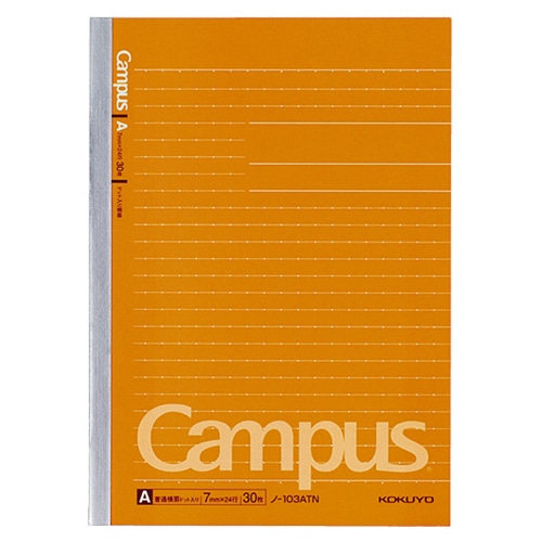コクヨ キャンパスノート(ドット入り罫線) A5 A罫 30枚 ノ-103ATN 1冊（ご注文単位1冊）【直送品】