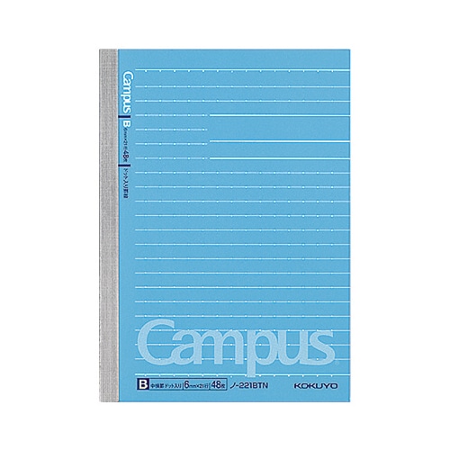 コクヨ キャンパスノート(ドット入り罫線) A6 B罫 48枚 ノ-221BTN 10冊/セット（ご注文単位1セット）【直送品】