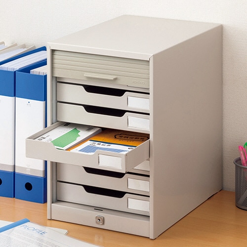 コクヨ シャッターケース A4タテ 7段 ライトグレー SC-7M 1台(ご注文単位1台)【直送品】