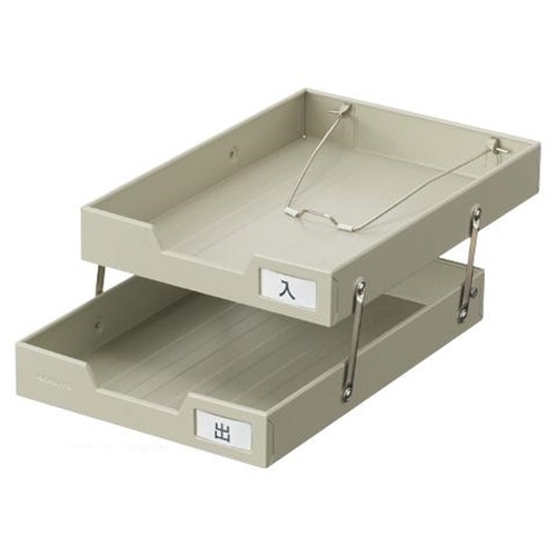 コクヨ スチールトレー A4タテ2段 ライトグレー ST-2M 1個（ご注文単位1個）【直送品】