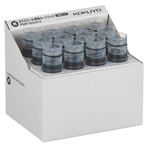 コクヨ ホワイトボード用マーカー<ヨクミエール> 交換カートリッジ 黒 PMR-B5DX12 12本/袋(ご注文単位1袋)【直送品】