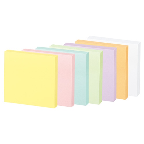 コクヨ 強粘着ふせん<K2> 50×50mm パステルカラー7色 K2メ-KP5050X10 10冊/袋(ご注文単位1袋)【直送品】