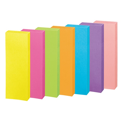 コクヨ 強粘着ふせん<K2> 75×25mm ネオンカラー7色 K2メ-KN7525X10 10冊/袋(ご注文単位1袋)【直送品】