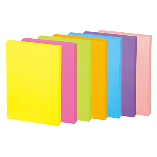 コクヨ 強粘着ふせん<K2> 75×50mm ネオンカラー7色 K2メ-KN7550X10 10冊/袋(ご注文単位1袋)【直送品】