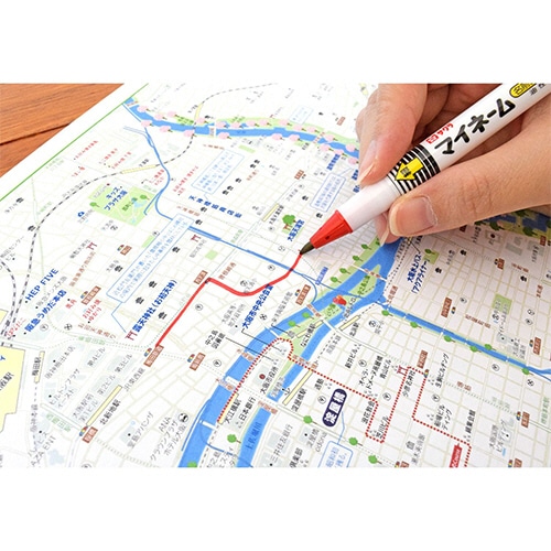 サクラクレパス 油性マーカー マイネームツイン 細字+極細 あか YKT#19 1本(ご注文単位1本)【直送品】