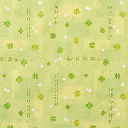 ササガワ 包装紙 ハッピークローバー 半才判 49-1514 50枚/袋（ご注文単位1袋）【直送品】