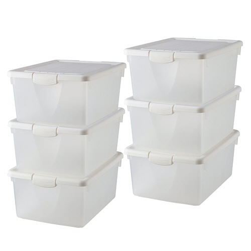 サンカ クリアBOX A4 乳白 AUS-MCL-6P 6個/セット(ご注文単位1セット)【直送品】