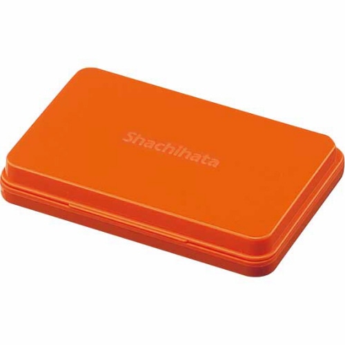 シヤチハタ スタンプ台 中形 朱色 HGN-2-OR 1個(ご注文単位1個)【直送品】