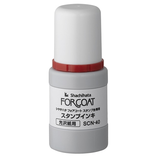 シヤチハタ フォアコートスタンプ台 専用スタンプインキ 40ml 赤 SCN-40-R 1個(ご注文単位1個)【直送品】