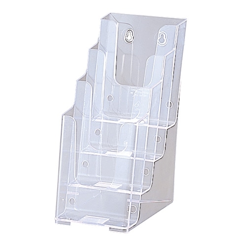 セキセイ カタログスタンド A4 3つ折4段 外寸W123×H254×D203mm CSD-2777 1個（ご注文単位1個）【直送品】