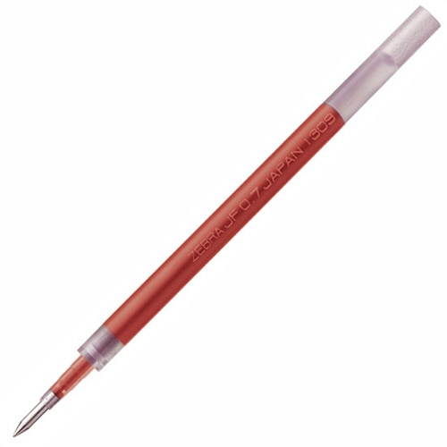 ゼブラ ジェルボールペン替芯 JF-0.7芯 赤 サラサ用 RJF7-R 10本/箱（ご注文単位1箱）【直送品】