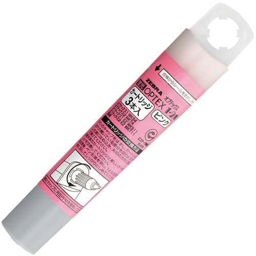 ゼブラ 蛍光オプテックス1・2用カートリッジ ピンク RWK8-P 3本/箱（ご注文単位1箱）【直送品】