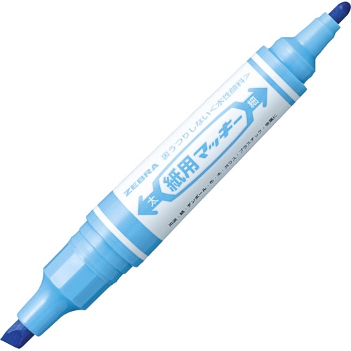 ゼブラ 水性マーカー 紙用マッキー(太＋細) ライトブルー WYT5-LB 1本（ご注文単位1本）【直送品】