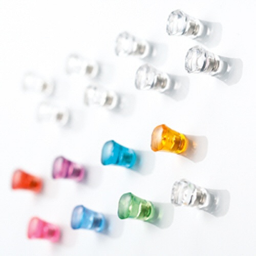 ソニック PM プルマグネット ピンタイプ 直径12×高さ13mm 透明 MG-785-T 8個/袋(ご注文単位1袋)【直送品】