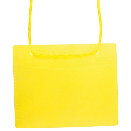 ソニック カラー吊下げ名札 名刺サイズ 黄 VN-849-Y 50個/袋（ご注文単位1袋）【直送品】