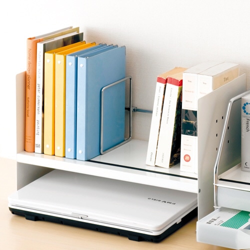 トヨダプロダクツ ブックスタンド ハイタイプ W450mm ホワイト BSST-045H 1台(ご注文単位1台)【直送品】